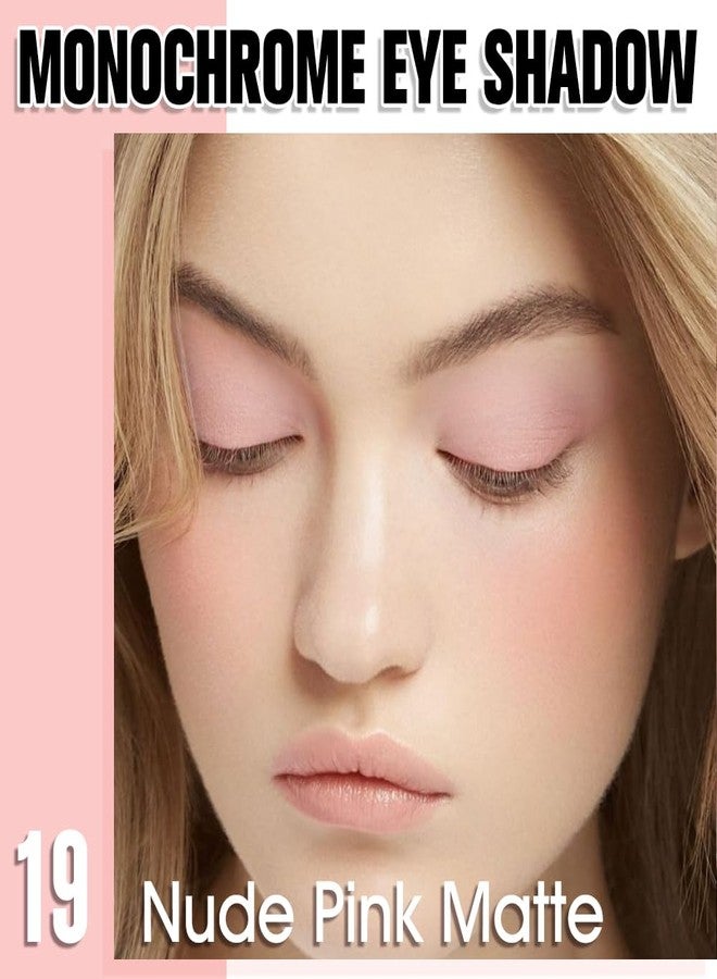 QIDSTERS Nude Pink Matte Single Eyeshadow, Lightweight Blendable Mini Eye Shadow for Older Women, Monochrome Eyeshadow Palette Makeup Pigmented Waterproof, Vegan & Cruelty-Free, 19 - Image 2
